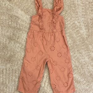 Carter's Coral Eyelet Romper